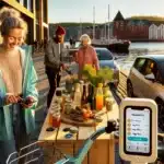 Oslo neighbors use membership based evs bikes local food and makerspace at sunset